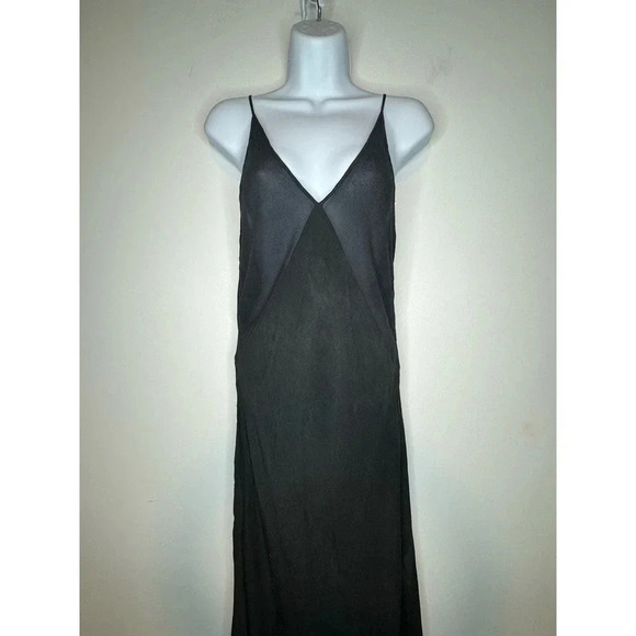 90's Vintage Jean Paul Gaultier Silk Maxi Slip Dress Sheer Y2K SIZE 10 - Picture 1 of 8